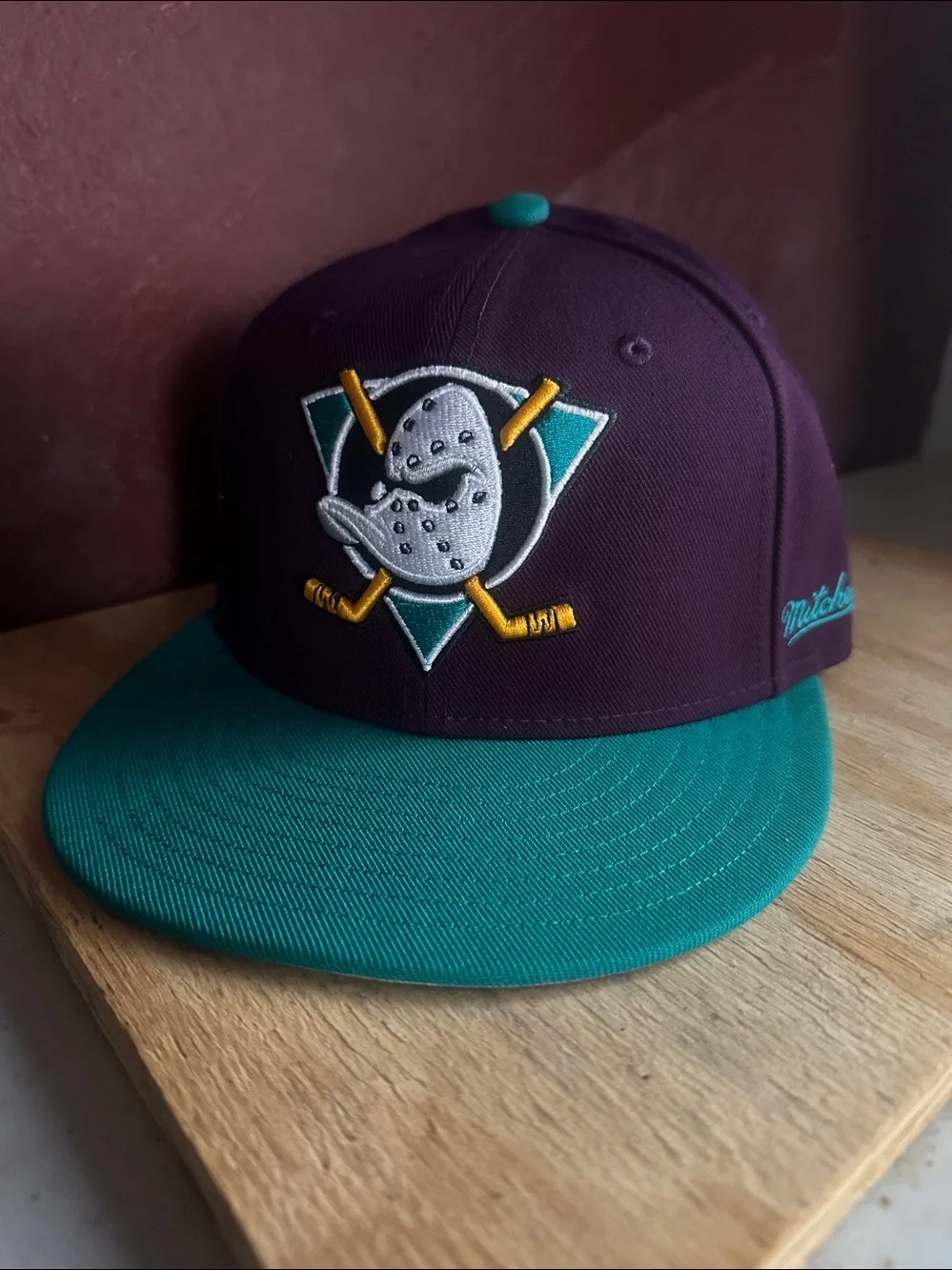 Classic 7 3/8 fitted Anaheim Mighty ducks patch hat cap new